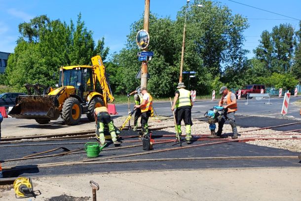 Prace remontowe na torowiski na ul. Wschodniej w Toruniu