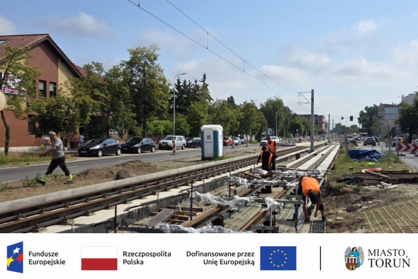 Modernizacja torowiska tramwajowego w Toruniu