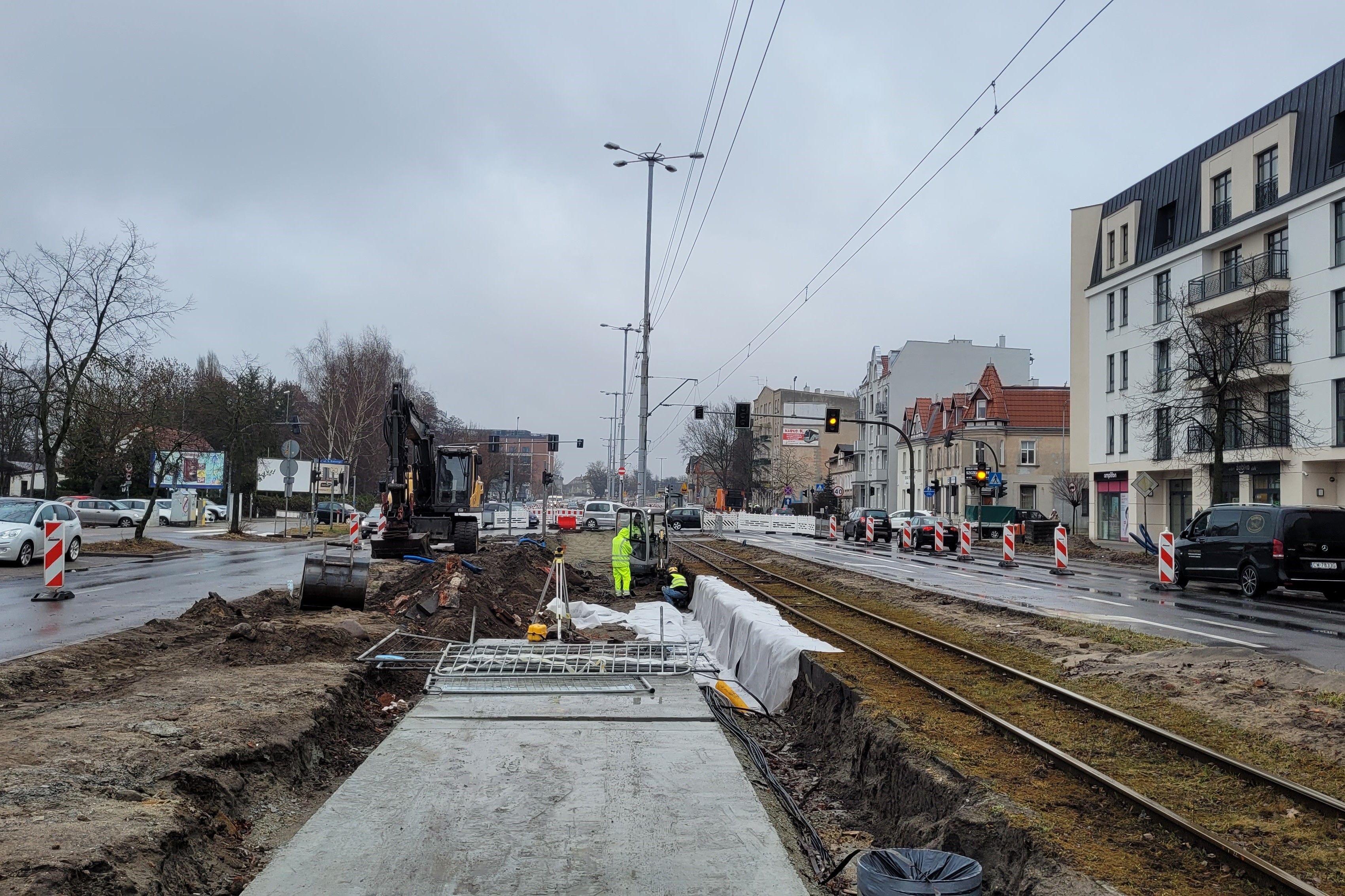 Prace modernizacyjne na torowisku tramwajowym
