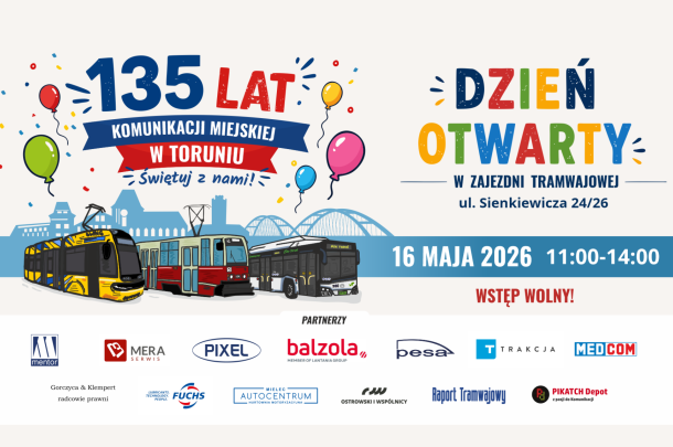 Dzień Otwarty w Zajezdni Tramwajowej MZK w Toruniu - grafika
