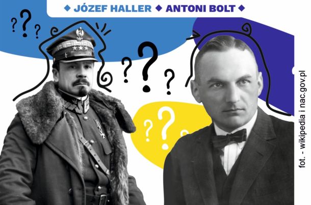 Grafika przedstawiająca Józefa Hallera i Antoniego Bolta